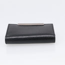 GUCCI Key Case Leather Black Silver 033 0959 Auth bs37882-6