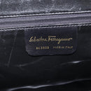 Salvatore Ferragamo Hand Bag Leather 2way Navy Gold Tone Auth bs37883-12