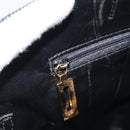 Salvatore Ferragamo Hand Bag Leather 2way Navy Gold Tone Auth bs37883-22