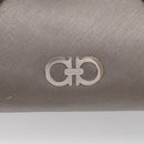 Salvatore Ferragamo Gancini Hand Bag Leather Silver Auth bs37886-15