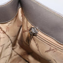 Salvatore Ferragamo Gancini Hand Bag Leather Silver Auth bs37886-20