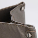 Salvatore Ferragamo Gancini Hand Bag Leather Silver Auth bs37886-26