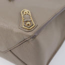 Balenciaga Paper Mini Hand Bag Leather 2way Beige Gold Tone 387477 Auth bs37887-13