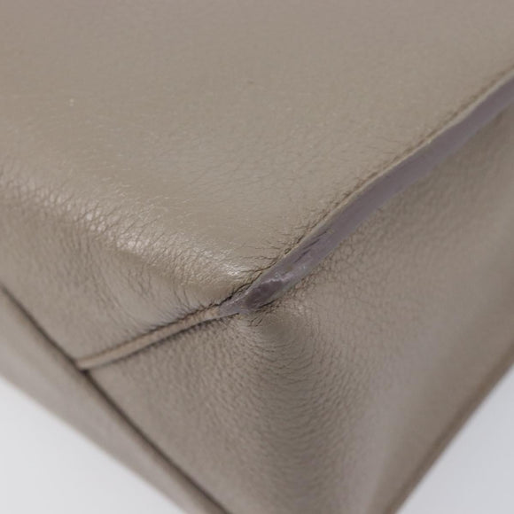 Balenciaga Paper Mini Hand Bag Leather 2way Beige Gold Tone 387477 Auth bs37887
