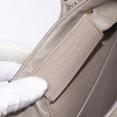 Balenciaga Paper Mini Hand Bag Leather 2way Beige Gold Tone 387477 Auth bs37887-25