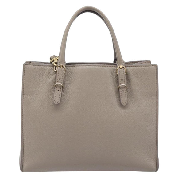 Balenciaga Paper Mini Hand Bag Leather 2way Beige Gold Tone 387477 Auth bs37887