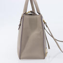 Balenciaga Paper Mini Hand Bag Leather 2way Beige Gold Tone 387477 Auth bs37887-5
