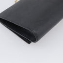 Salvatore Ferragamo Vala Chain Shoulder Bag Leather Black Gold Tone Auth bs37890-13