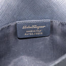 Salvatore Ferragamo Vala Chain Shoulder Bag Leather Black Gold Tone Auth bs37890-16