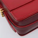 BURBERRY Grace Shoulder Bag Leather Red Gold Tone Auth bs37892A-11