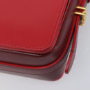 BURBERRY Grace Shoulder Bag Leather Red Gold Tone Auth bs37892A-12