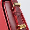 BURBERRY Grace Shoulder Bag Leather Red Gold Tone Auth bs37892A-15