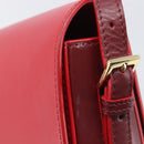 BURBERRY Grace Shoulder Bag Leather Red Gold Tone Auth bs37892A-16