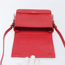 BURBERRY Grace Shoulder Bag Leather Red Gold Tone Auth bs37892A-18