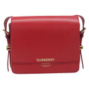 BURBERRY Grace Shoulder Bag Leather Red Gold Tone Auth bs37892A-2