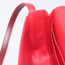 BURBERRY Grace Shoulder Bag Leather Red Gold Tone Auth bs37892A-22