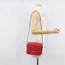 BURBERRY Grace Shoulder Bag Leather Red Gold Tone Auth bs37892A-26