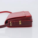 BURBERRY Grace Shoulder Bag Leather Red Gold Tone Auth bs37892A-5