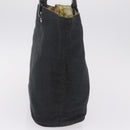 Salvatore Ferragamo Gancini Tote Bag Canvas Black Silver Auth bs37893A-5