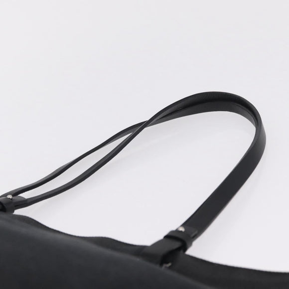 Salvatore Ferragamo Gancini Tote Bag Canvas Black Silver Auth bs37893A