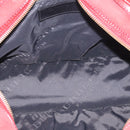 BURBERRY Boston Bag Leather Red Gold Tone Auth bs37894-18