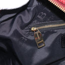 BURBERRY Boston Bag Leather Red Gold Tone Auth bs37894-21