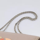 CHANEL Chain Shoulder Bag Patent Beige Silver CC Auth bs37895-8