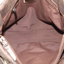Salvatore Ferragamo Tote Bag Canvas Brown Silver Auth bs37897-15