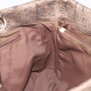 Salvatore Ferragamo Tote Bag Canvas Brown Silver Auth bs37897-16