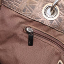 Salvatore Ferragamo Tote Bag Canvas Brown Silver Auth bs37897-18