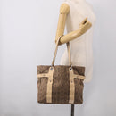 Salvatore Ferragamo Tote Bag Canvas Brown Silver Auth bs37897-24
