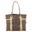 Salvatore Ferragamo Tote Bag Canvas Brown Silver Auth bs37897-3