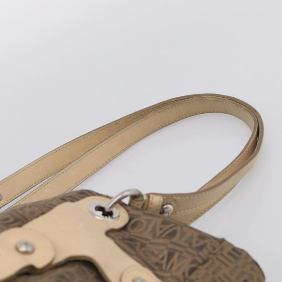 Salvatore Ferragamo Tote Bag Canvas Brown Silver Auth bs37897