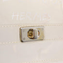 HERMES Vinyl Kelly Hand Bag Clear Gold Tone Auth bs37899-14