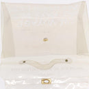 HERMES Vinyl Kelly Hand Bag Clear Gold Tone Auth bs37899-15