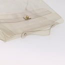 HERMES Vinyl Kelly Hand Bag Clear Gold Tone Auth bs37899-6