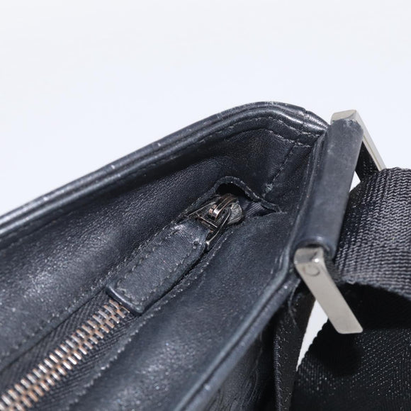 GUCCI GuccissimaGG Shoulder Bag Leather Black Silver 161822 Auth bs37902