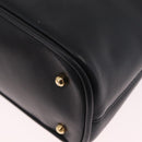 GUCCI Bamboo Hand Bag Leather 2way Black Gold Tone 000 2058 0290 0 Auth bs37903-15