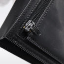 HERMES Bean Long Wallet Leather Black Gold Tone Auth bs37904-20