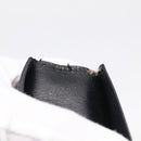 HERMES Bean Long Wallet Leather Black Gold Tone Auth bs37904-22