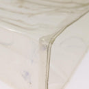 HERMES Vinyl Kelly Hand Bag Clear Gold Tone Auth bs37905-12