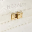 HERMES Vinyl Kelly Hand Bag Clear Gold Tone Auth bs37905-15