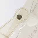 HERMES Vinyl Kelly Hand Bag Clear Gold Tone Auth bs37905-16