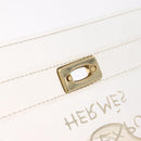 HERMES Vinyl Kelly Hand Bag Clear Gold Tone Auth bs37905-18