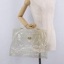 HERMES Vinyl Kelly Hand Bag Clear Gold Tone Auth bs37905-22