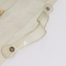 HERMES Vinyl Kelly Hand Bag Clear Gold Tone Auth bs37905-7