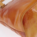 LOUIS VUITTON Monogram Vernis Houston Hand Bag Beige M91004 LV Auth bs37911-15