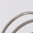 CHANEL Choco Bar Hand Bag Nylon Gray Silver CC Auth bs37919-10