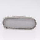 CHANEL Choco Bar Hand Bag Nylon Gray Silver CC Auth bs37919-11