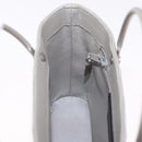 CHANEL Choco Bar Hand Bag Nylon Gray Silver CC Auth bs37919-21